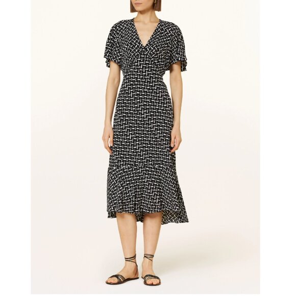 NWT Diane von Furstenberg DVF Celia floral-print crepe midi dress - Picture 2 of 8